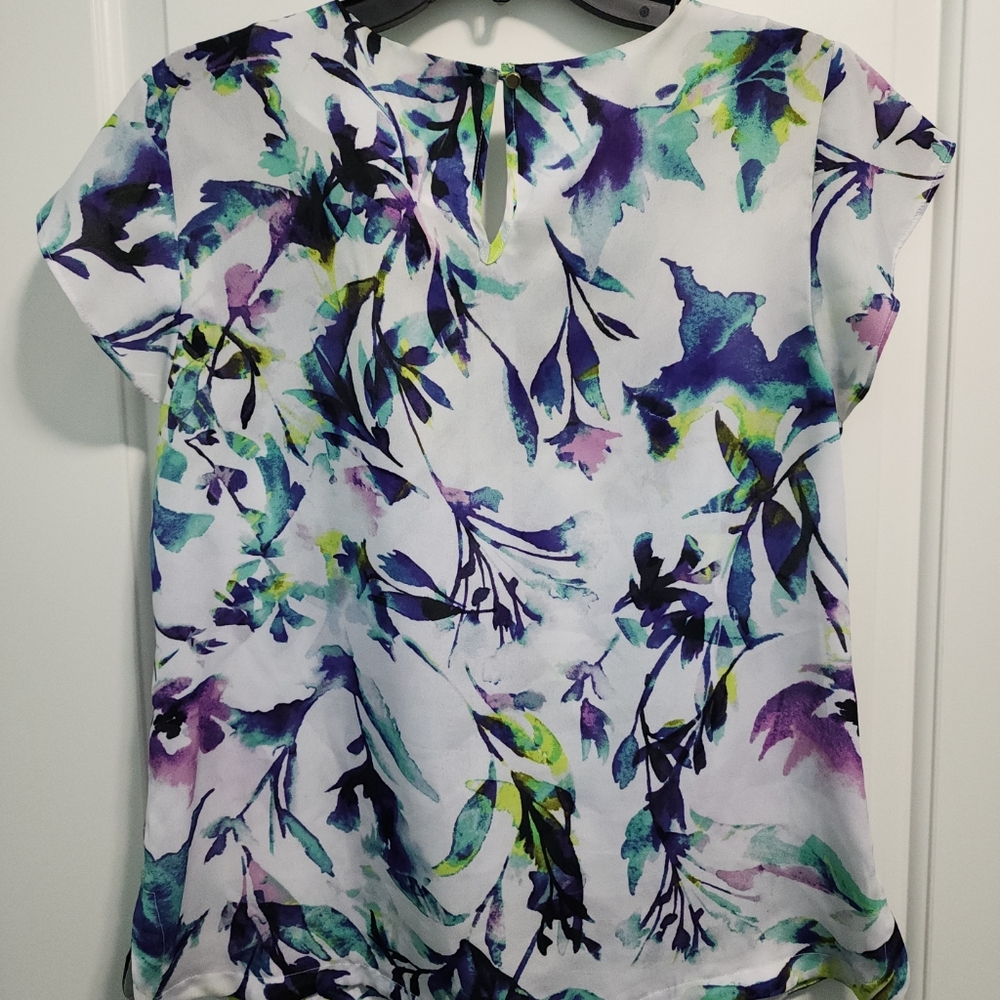 Liz claiborne green and purple floral sz PL - Picture 4 of 4